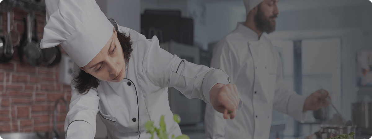 Chefs preparing food