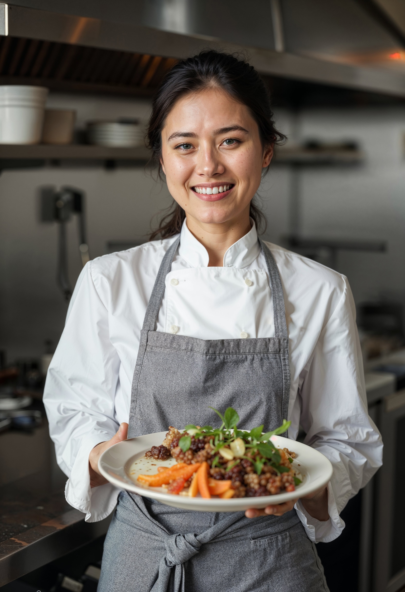 Experienced Java Cuisine chef artfully preparing traditional Indonesian dish in kitchen