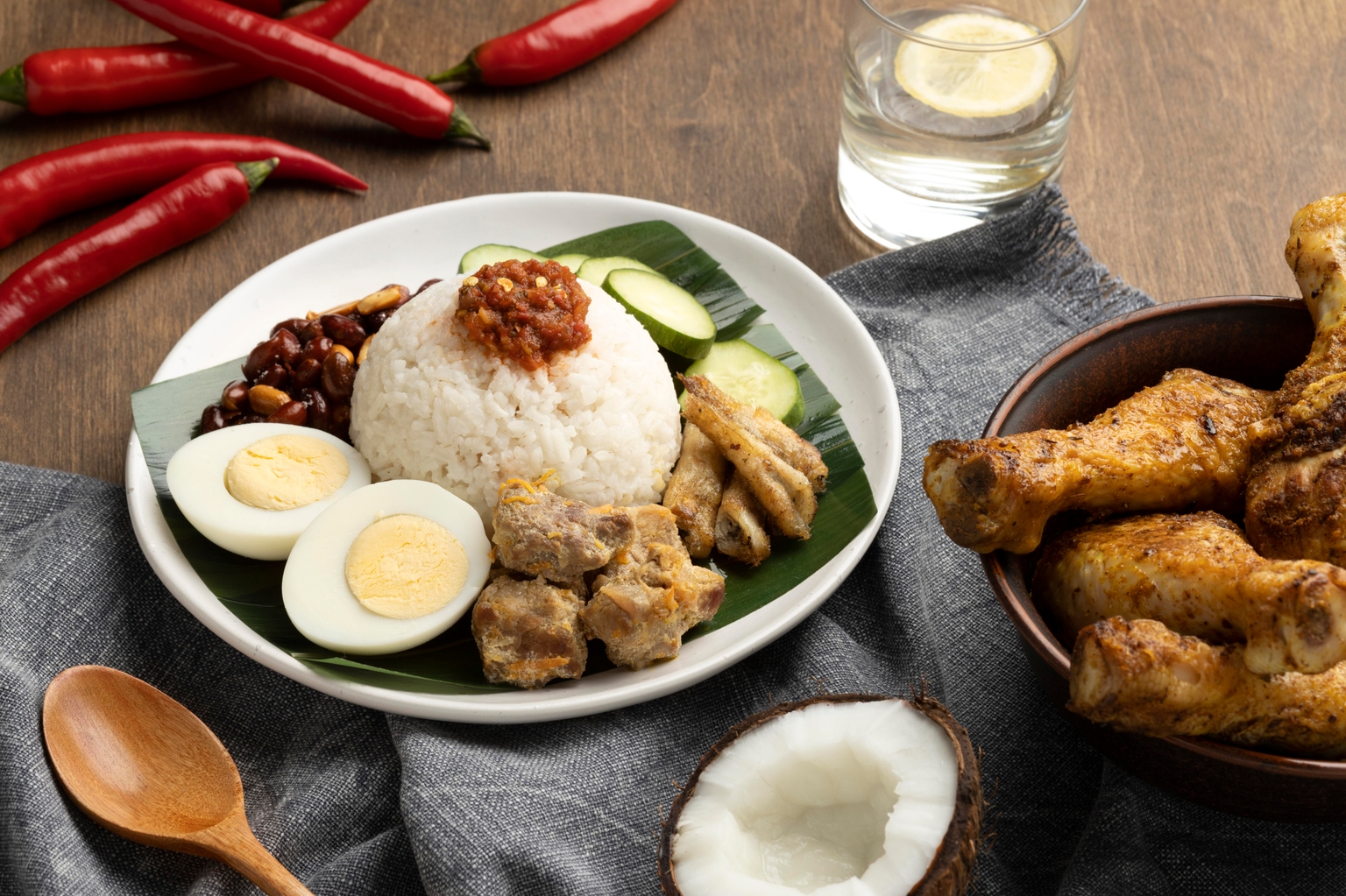 Plated Indonesian Meal